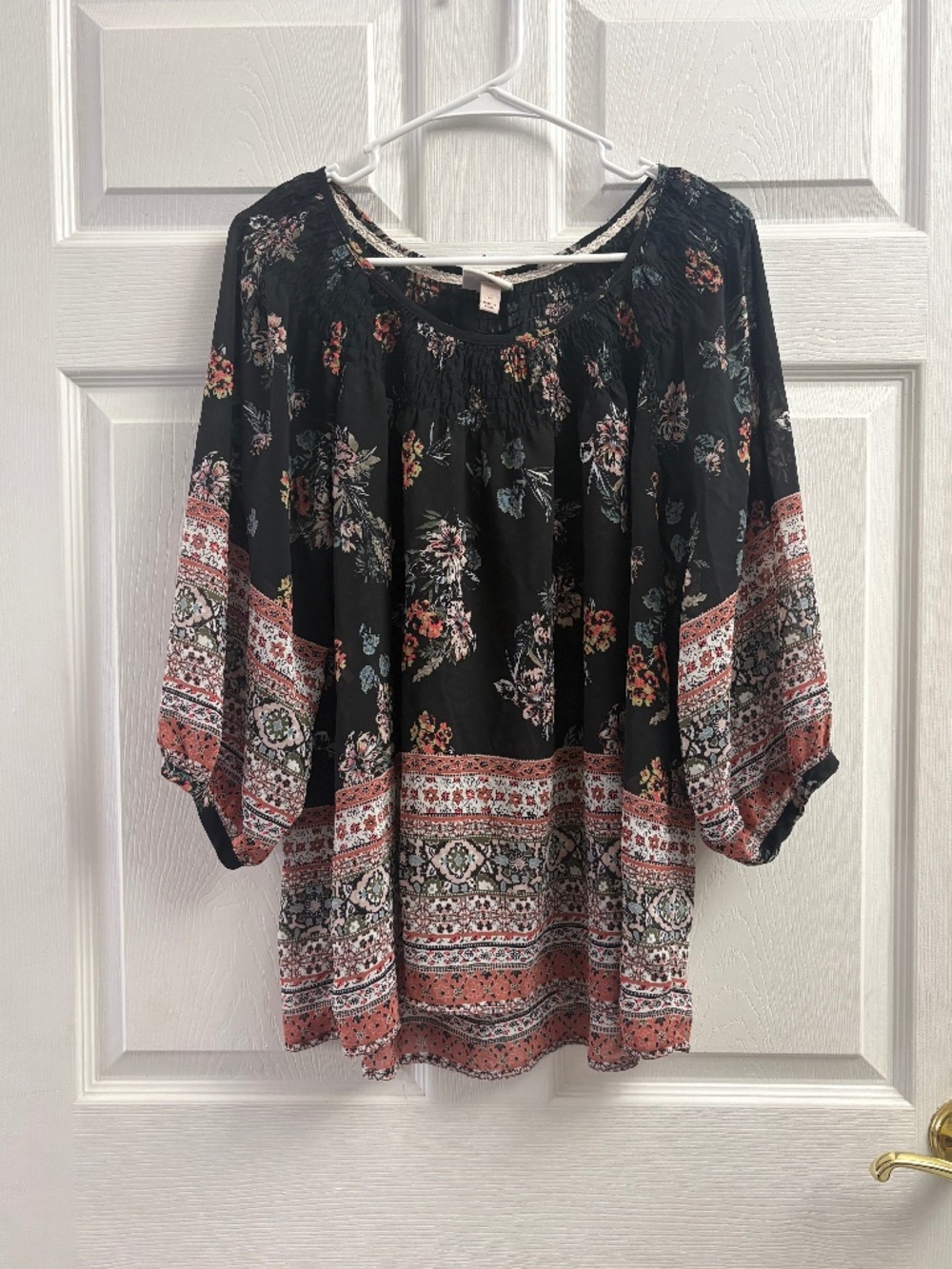 Women's Knox Rose Floral Pattern Boho Blouse